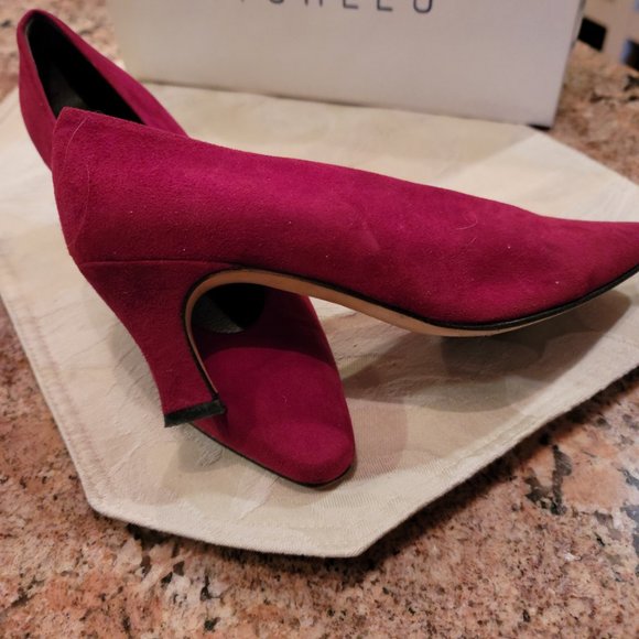 Rose Suede Heels - Picture 2 of 5